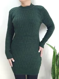 تونیک بافت یقه گرد قدبلند زنانه