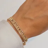دستبند زنانه زنجیر دیپلمات نردبانی متوسط ژوپینگ