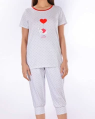 تیشرت و شلوار برمودا خرگوش و بالون زنانه