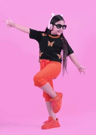 کراپ شلوارک طرح پروانه شیک و ارزان