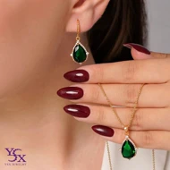 نیمست اشکی زمردی YSX (با زنجیر)