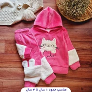 هودی و شلوار مخمل پیشی وارداتی