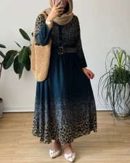 پیراهن مانتویی نخی لیدا