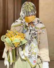 روسری ابریشم کجراه زنانه