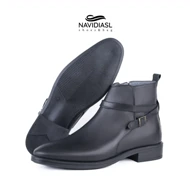 نیم بوت مردانه چرم کلاسیک کد 7033011