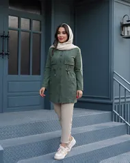 مانتو زنانه یقه مردانه مدل پالیز کد 714