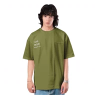 زیگ تیشرت آستین کوتاه olive live more tshirt-9866
