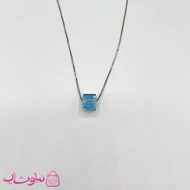 گردنبند زنانه نقره سواروسکی با کریستال آبی
