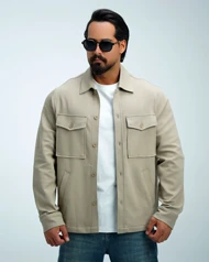 کت کتان باکسی مردانه