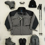 SIZE XXL - XL کاپشن اسکی بلند اورجینال از برند معتبر BLACK ICE امریکا