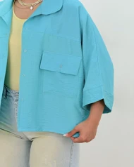 شومیزدوجیب گلاره(50)کد:5560