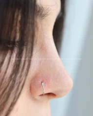 پیرسینگ استیل نقره ای