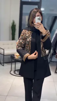 کت سوزن‌دوزی کرپ