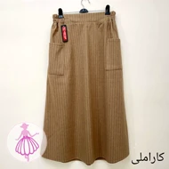 دامن فوتر دیپلمات بلند در رنگبندی متنوع(کد1423) (کاراملی)