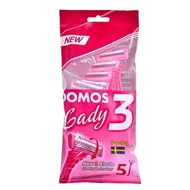 ژیلت 3 تیغه زنانه DAMOS SWEDEN صورتی بسته 5 عددی