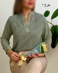 شومیز حریر دو دگمه6