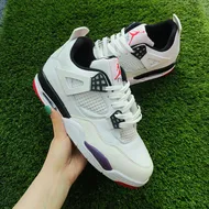 سایز41-کتانی نایک جردن 4 سفید مشکی بنفش-کد 103