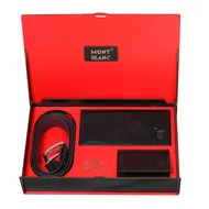 ست هدیه کیف پول و کمربند چرمی مدل MONT BLANK مونت بلانک SBM008