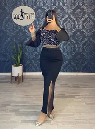 دامن جلو چاک کد : 7821