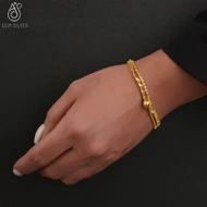 دستبند نقره گره (طلایی)