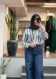شومیز طرحدار کد 4017