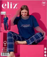 تیشرت شلوار سایز بزرگ زنانه کد7001-22-b