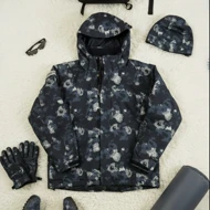 SIZE XL-L کاپشن اسکی گورتکس چریکی استوک اورجینال برند BONFIRE امریکا