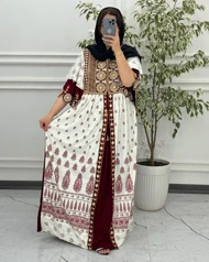 پیراهن ساحلی منجق دوزی هندی 6011