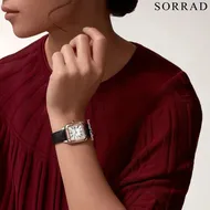 ساعت کارتیر پنتر زنانه / ساده بند چرمی رنگ مشکی صفحه رزگلد-سفید