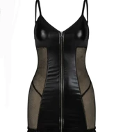 لباس خواب فانتزی زیپی چرم کد 400