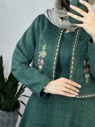 ست سارافون بلند به همراه کت گلدوزی