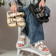 صندل زنانه گندمی لژدار کد 24 در سه رنگ