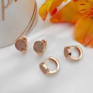گوشواره حلقه ای نگین دار زنانه