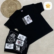 تیشرت مشکی دخترانه پنبه طرح MOSCHINO مناسب 9 تا 13 سال