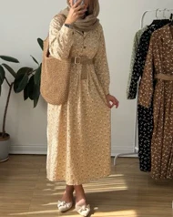 پیراهن لینن نرگس