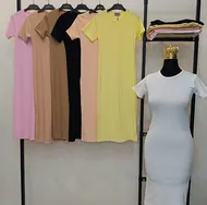 ماکسی تیشرتی جنس کبریتی مناسب سایز 36 تا 46