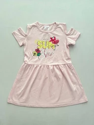 سارافون بچگانه صورتی طرح فلامینگو ترک 7094