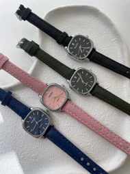 ساعت چرم نایدو مربع