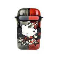 قمقمه طلقی دوقولوی هلوکیتی قرمز مشکی 640 ML