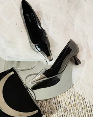 کفش پاشنه مخروطی زنانه