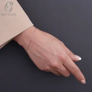 دستبند نقره طرح ونیز