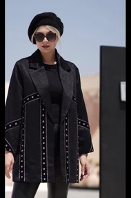 پالتو خاویاری تیکه دوزی