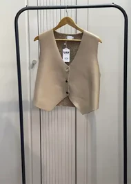 وست چرمی نسکافه ای