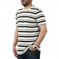 تیشرت آستین کوتاه بافت مردانه سیزر مدل 15512062