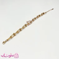 دستبند زنانه استیل طرح تیفانی نگین‌دار رنگ رزگلد