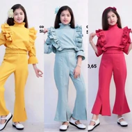 شومیز شلواردم پا چاک‌دار دخترانه