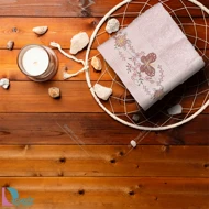 حوله دستی گلدوزی طرح پروانه رنگ پودرا