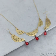 نیم ست طرح شعر یلدایی و دانه انار 10073