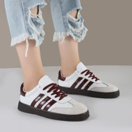 کفش و کتانی زنانه و دخترانه مدل آدیداس سامبا ADIDAS_SAMBA رنگ سفید زرشکی