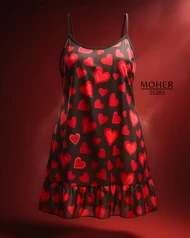 لباس خواب زنانه سایز بزرگ طرح قلب